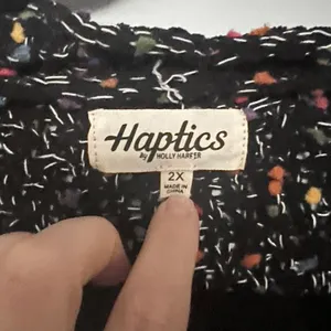Haptics Black Colorful Pom Pom Cardigan Sweater thumbnail 9