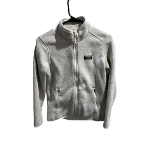 L.L.Bean Women’s Fleece Jacket Small Gray Full Zip Outdoor Casual thumbnail 12