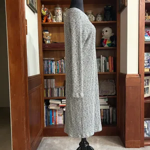 ‘A Play Dress’ Midi Sweater Ribbed Long Sleeve Dress thumbnail 5