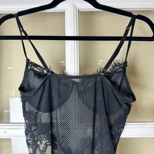 Unbranded Black Lace & Mesh Teddy Bodysuit with Underwire Size Small thumbnail 7