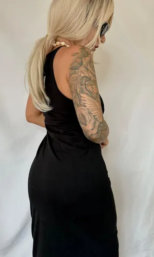 ZARA Midi Long Maxi Cotton Classic Little Black Dress thumbnail 5