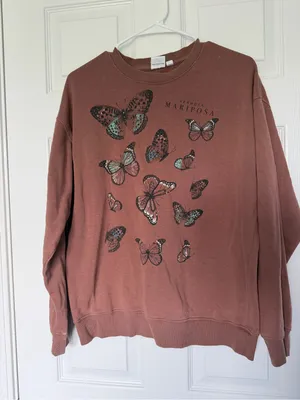 Goodie Two Sleeves Butterfly Crewneck Sweatshirt Size Small thumbnail 1