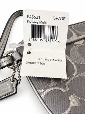 Coach Gray Signature Wristlet - Gray/Light Gray NWT thumbnail 5