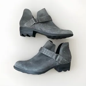 Sorel Leather Lolla II Ankle Boot Womens 7 Waterproof Quarry Grey Studded Bootie thumbnail 3