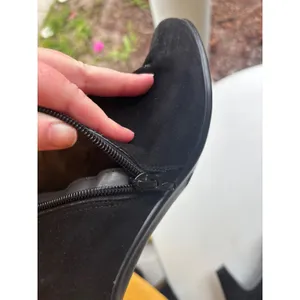 Aerosoles Womens Black Suede Ruched Ankle Boots‎ Low Heel Size 10 Heelrest Zip thumbnail 14