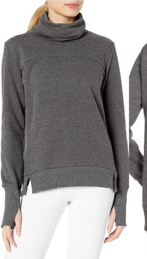 Alo Yoga Haze funnel neck Sweatshirt size medium‎ in grey thumbnail 1