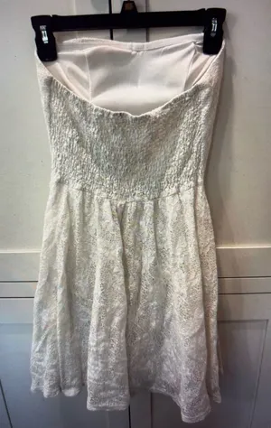 Charlotte Russe Cream Lace Strapless Mini Dress thumbnail 1