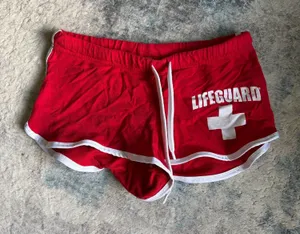 Lifeguard Sweat Shorts Red Size M thumbnail 1
