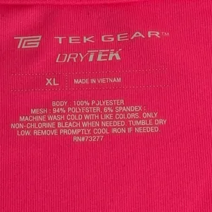 Tek Gear DryTek Hot Pink Athletic Tee XL Mesh High-Low Workout thumbnail 7