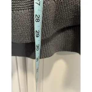 ANA Gray Cold Shoulder‎ Cable Knit Round Neck Long Sleeve Sweater Size XL H/L thumbnail 4