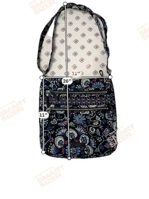 Vera Bradley Triple Zip Hipster Crossbody Shoulder Bag "Bramble" Pattern Adjust thumbnail 6