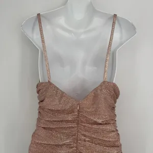 NBD Amora Midi Dress‎ Medium Pink Ruched Bodycon Cocktail Party Glam Night Out thumbnail 9