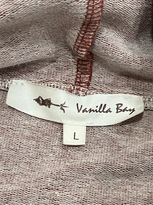 Vanilla Bay Rust Orange Double-hood Navy Striped Sweatshirt Size Large thumbnail 9