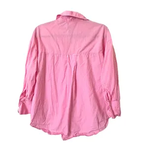 ZARA Poplin Button‎ Down Shirt Pink X-Small thumbnail 4