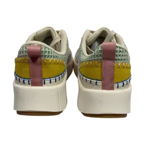 Nicole Miller Brita Bright Multi Color Block Platform‎ Sneakers Womens Size 7.5 thumbnail 4