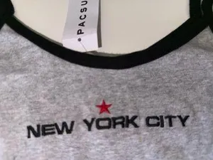 NWT Brandy Melville - John Galt Grey New York City cropped tank -top thumbnail 3
