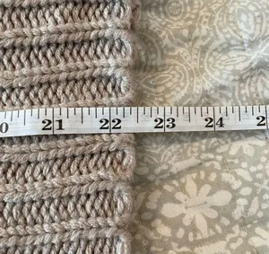 Umgee Grey Lavender Oversized Open Knit Turtleneck Sweater Small thumbnail 8