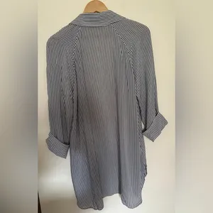 Zara ‎ Striped Shirt Women’s | Sz Small | Buttons | 3/4 Sleeve | Lightweight thumbnail 3