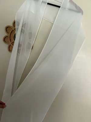 White bridal scarf thumbnail 5