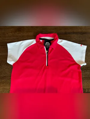 Slazenger 1/4 Zip Short Sleeve Active Shirt - Size Small Golf Tennis Pink thumbnail 2