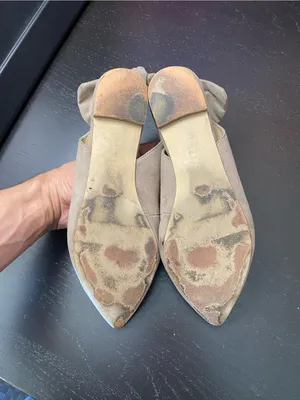 Report Taupe Tie-Back Pointed-Toe Suede Flats - Women thumbnail 6