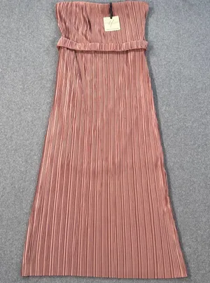 Dress Forum Los Angeles Strapless Midi Dress Women's Medium Champagne Belted New thumbnail 1