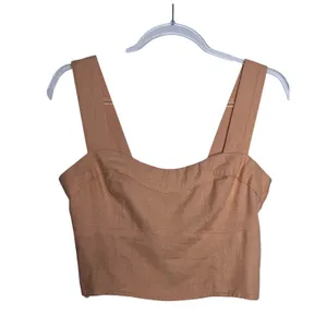 2020s Abercrombie & Fitch Peach Linen Corset Top & Wide Leg Pants Set NWT XS/S thumbnail 4