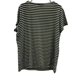 Dress Barn Tiered Short Sleeve Boat Neck Striped Green and White Top Womens 2X thumbnail 9