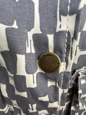 BODEN Gray and White Printed Canvas Heavy Utility Field Rain Jacket - Size - 6 thumbnail 8