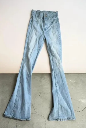 FREE PEOPLE Light Wash High Waist Flare Jeans Size 27 thumbnail 1