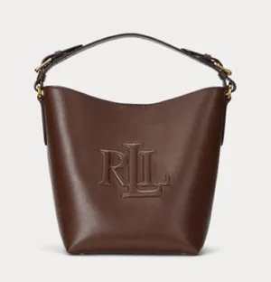 Lauren Ralph Lauren Leather Medium Witley Bucket Bag in Dark Mahogany, NEW $395 thumbnail 3