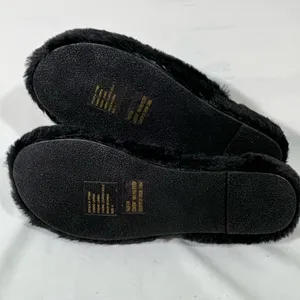 Iman‎ Global Chic Faux Fur Slingback Slipper Women 8 Black New thumbnail 9