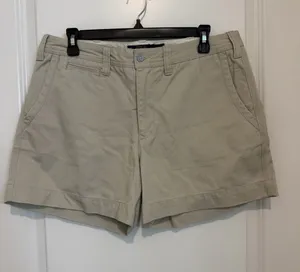 POLO Ralph Lauren Women’s 100% Cotton Chino Khaki Shorts 4” Inseam Size 12 thumbnail 1