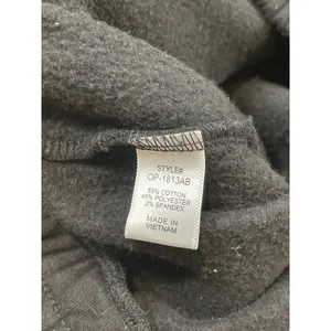 Zenana Black Fleece‑Lined Sweatpants Cotton Blend Size L Athleisure High Rise thumbnail 11