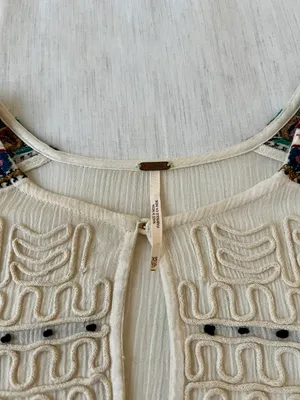 Free People Embroidered Blouse thumbnail 3