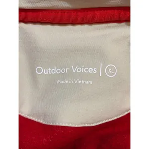 Outdoor Voices MegaFleece Snap Up Hoodie XL Red Wool Blend Fleece Pullover thumbnail 4