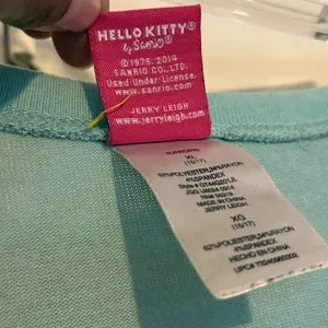 Hello Kitty Mint Green Long Sleeve Sweatshirt Floral Bow Sanrio Kawaii M 2014 thumbnail 7