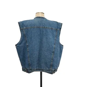Gap Vintage Denim‎ Vest Sherpa Lined Sleeveless Oversized Size Large thumbnail 10