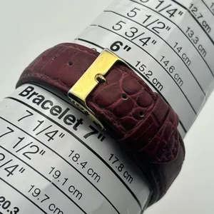 Anne Klein Gold Tone Red Genuine Leather Roman Numerals Markers Women’s Watch thumbnail 8