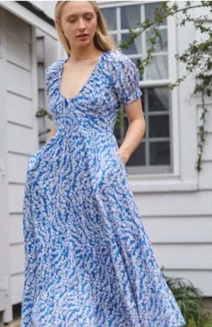 Banjanan Norma‎ Dress in Shadow Bloom Marina Size medium thumbnail 1