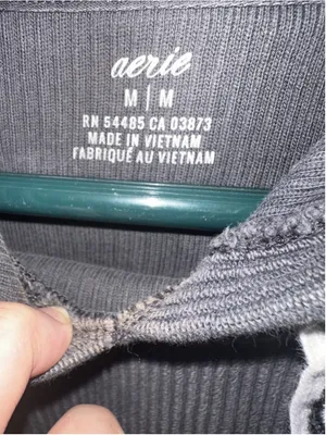 Aerie Gray Ribbed Corded Hoodie Cropped Textured Pullover Cozy Lounge Gorpcore thumbnail 6