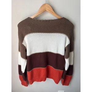 Prettygarden Fall Colorblock Sweater Small Thanksgiving Holiday thumbnail 3