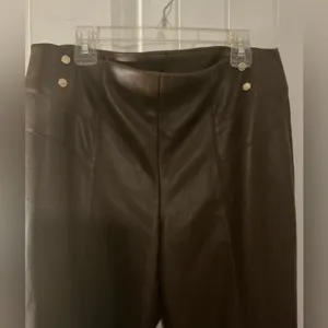 Marc New York Woman Brown Full Control Waistband Faux Leather Pants, Size M NWT thumbnail 3