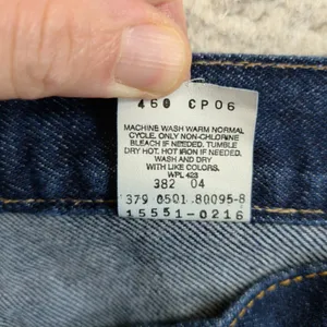 Vintage Y2K Levis 550 Relaxed Fit Tapered Leg High Rise Dark Wash Made in USA 6 thumbnail 8