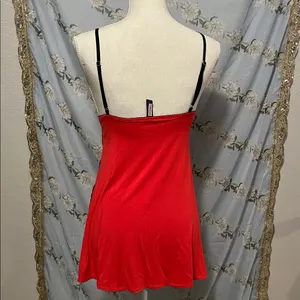 Victoria's Secret Red and Black Lace Chemise thumbnail 3