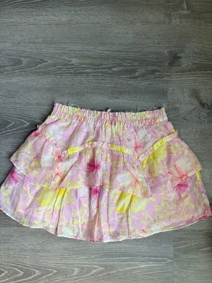 NEW LoveShackFancy Abrielle Skirt in the Light Berry Tea floral print Medium thumbnail 3