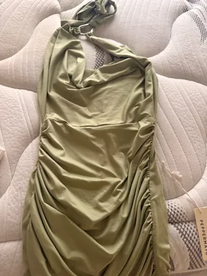 Peppermayo Samara Halterneck Mini Dress Sage thumbnail 3