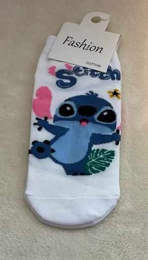 White Cotton Lilo & Stitch Crew Socks thumbnail 1