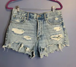Aeropostale Distressed Boyfriend Denim Shorts - Size 6 thumbnail 1