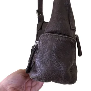 Vintage Stone Mountain Brown Leather Shoulder Bag thumbnail 6